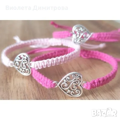 Плетени гривни с метални елементи , снимка 1