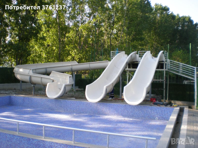 Изработка и монтаж на Водни пързалки за басейни, тунел, люлки, лодки, седалки за стадион и люлки, снимка 1