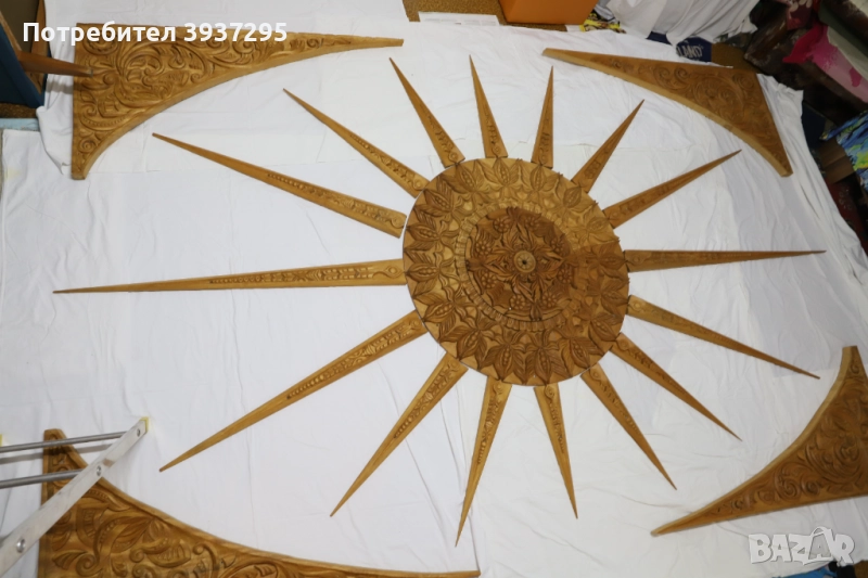 Дърворезба таван с корниз, снимка 1