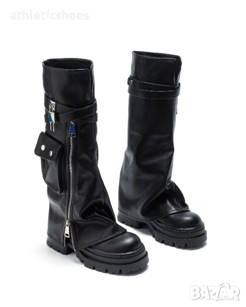 Дамски ботуши на платформа-ПРОМОЦИЯ, снимка 1