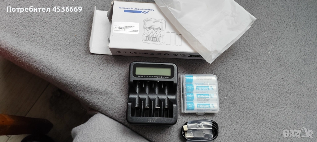 Литиево акумулаторни батерии 4 броя, снимка 1