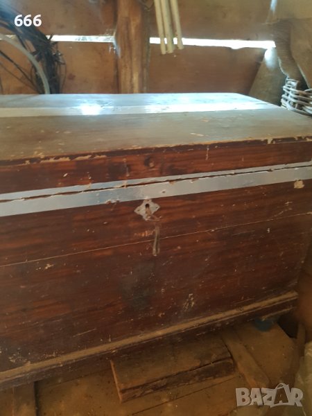 Дървен съндък и куфар, снимка 1