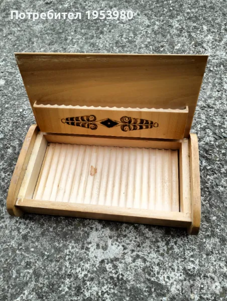 Стара дървена табакера, снимка 1