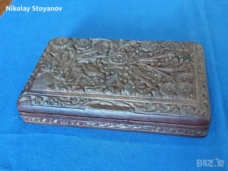 Ръчно гравирана дървена кутия, снимка 1