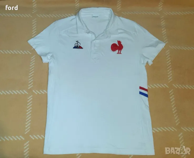 Бяла Поло тениска Le Coq Sportif, снимка 1