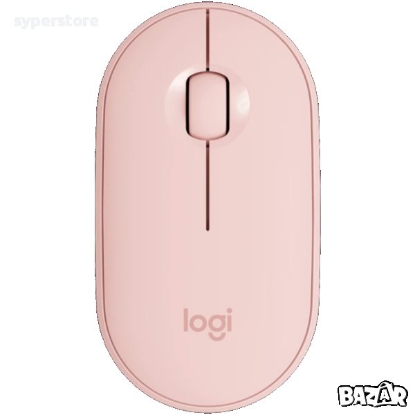 Мишка Безжична Logitech M350S Pebble 2 910-007014 1000dpi 3btn Оптична TONAL ROSE Silent Touch , снимка 1