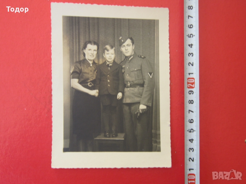 Стара снимка на немски войник 3 Райх Оригинал, снимка 1