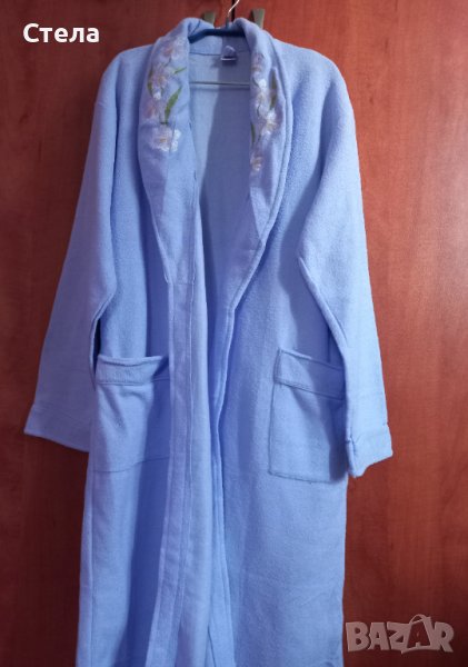 Дълъг дамски халат, нов, лилав, снимка 1