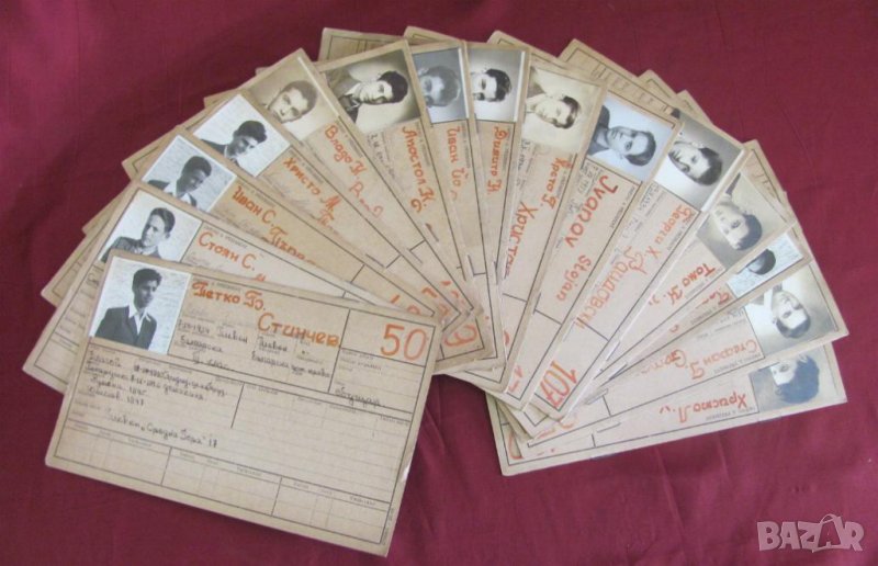 40-те 15бр. Детски Регистрационни Картони- Паспорти, снимка 1