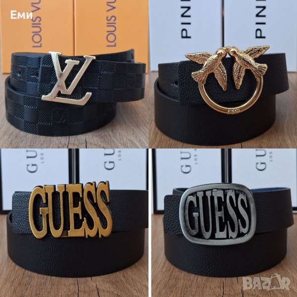 Колани Pinko, GUESS, LOUIS VUITTON еко кожа унисекс, снимка 1