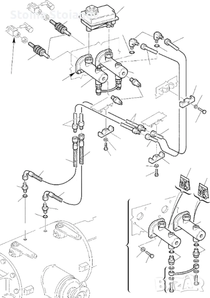 Спирачен цилиндър Каматсу Komatsu  WB  880100071, снимка 1