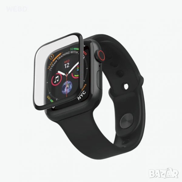 Стъклен протектор за Apple Watch 7 45mm Black, снимка 1