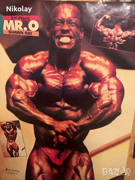 Огромен vintage плакат Shawn Ray класика Body building Mr. Olympia 1993, снимка 1
