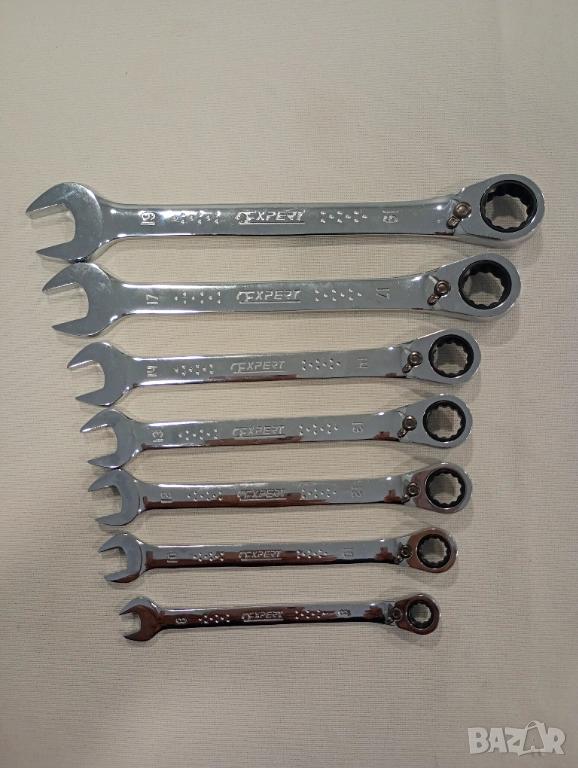 Expert Facom звездогаечни ключове с тресчотка 7 бр, снимка 1