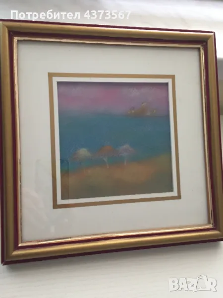 Картина „Очакване“,пастели, художник Райчо Радев , снимка 1