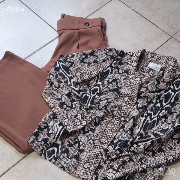 Дамски сет панталон и риза, снимка 1