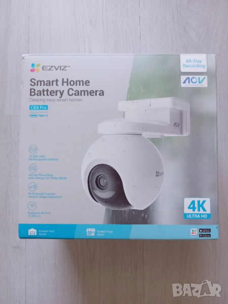 Ezviz CB8 Pro 4K Ultra HD Безжична Батерийна Pan-Tilt , снимка 1