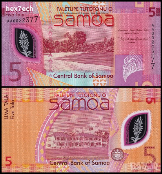 ❤️ ⭐ Самоа 2023 5 тала полимер UNC нова ⭐ ❤️, снимка 1