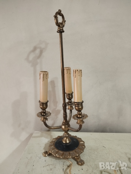 Стара настолна лампа тип свещник, снимка 1