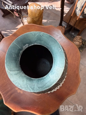 Бронзова ваза №7728, снимка 3 - Антикварни и старинни предмети - 52789862
