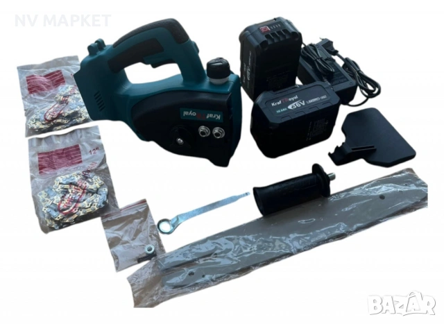 Безчеткова резачка с маслен филтър 30 см.,2 вериги,1 шина,батерии 2х36V,10Ah