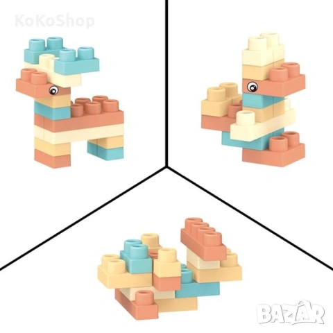Меки строителни блокчета в кофа - столче, снимка 4 - Конструктори - 53683485