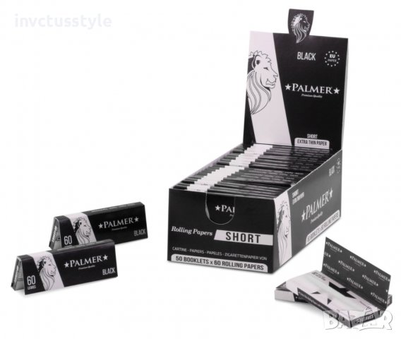 PALMER Short Black (Extra thin paper) - Листчета за цигари - Цена за 1бр., снимка 1 - Други - 38894558