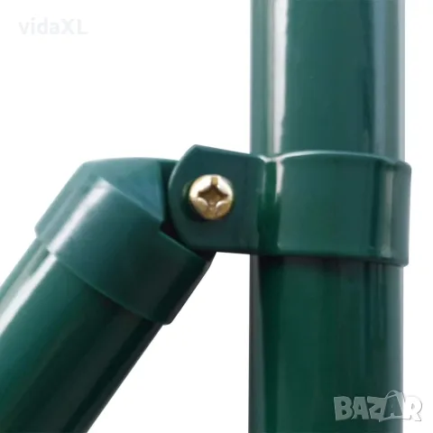 vidaXL Евромрежа, стомана, 25x1 м, зелена, снимка 3 - Огради и мрежи - 56146024
