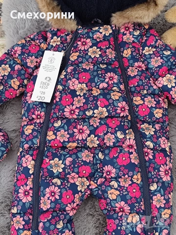 Нов зимен бебешки космонавт ескимос Fred & Flo за момиченце 1-3 месеца и ръст 62см, снимка 3 - Бебешки ескимоси - 52844426