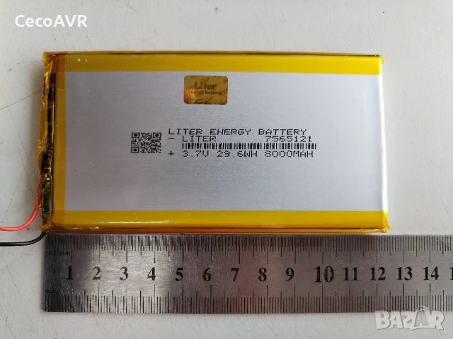 Полимерна литево-йонна батерия 7565121, снимка 2 - Друга електроника - 50614360