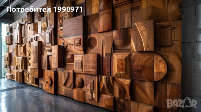 Дървено пано - Стенен декор от масивна дървесина. По поръчка