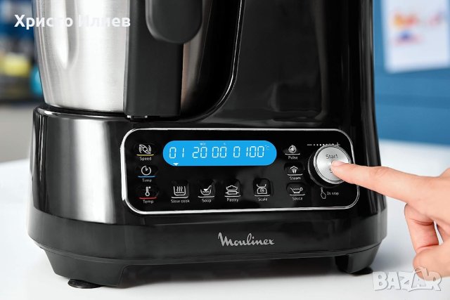 Moulinex HF4568 Click Chef Кухненски робот 28 функции 1400 W, снимка 5 - Кухненски роботи - 41039436