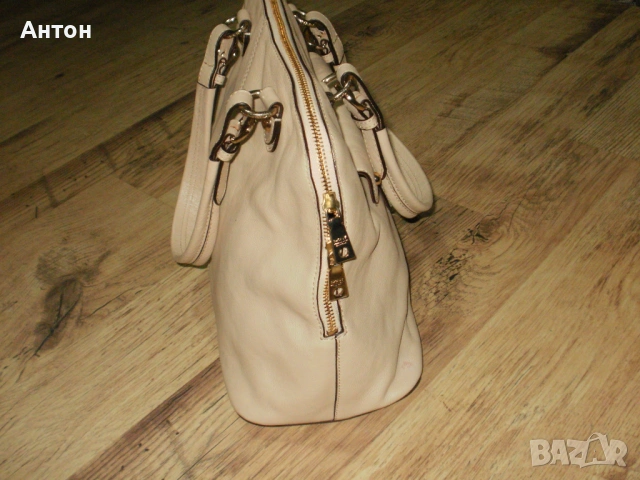 DKNY пудра дамска чанта естествена кожа , снимка 6 - Чанти - 53702889