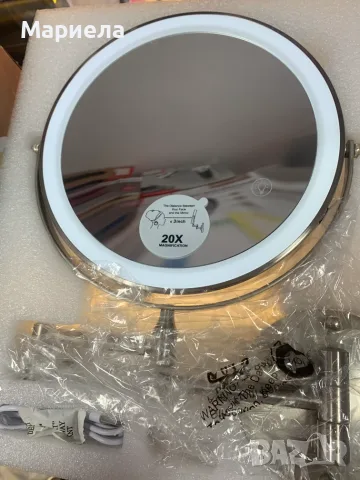 Двустранно увеличително огледало х20 , LED / Подвижно увеличително огледало за баня, снимка 10 - Други стоки за дома - 56083751