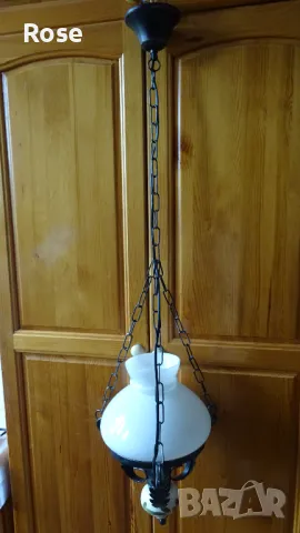 Полилеи, декорация в стил Рустик, метал и порцеланова част., снимка 4 - Полилеи - 48311461