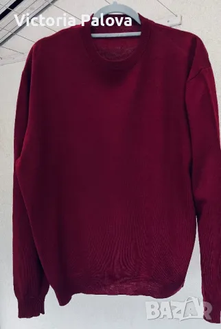Красива блуза/пуловер бордо унисекс, снимка 2 - Пуловери - 48287881