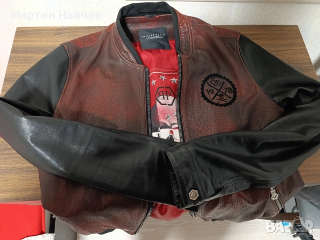 Кожено яке L, снимка 2 - Якета - 52309972