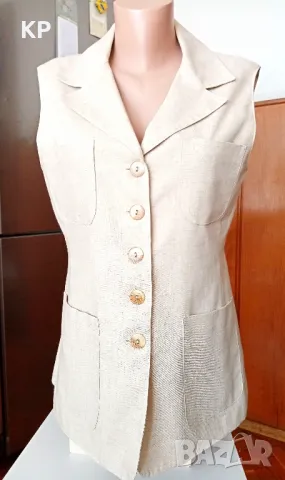 ❗Запазен❗Елегантен втален елек с лен M/L размер , снимка 1