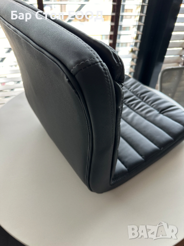 Черна кожена седалка за бар стол, снимка 4 - Столове - 44575687