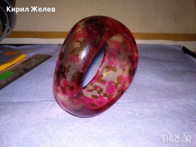 ПРЕКРАСНА ФЛОРАЛНО УКРАСЕНА МОДНА АРТ ГРИВНА 16999, снимка 2 - Гривни - 41191829