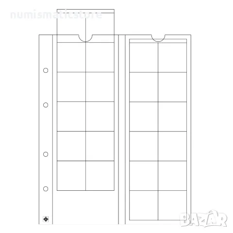 Leuchtturm Optima 34 листи 24 монети до 34 мм /оп.5 бр/