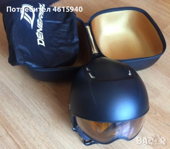Продавам нова скисноуборд каска с визьор Dénériaz PILOT Noir размер L 475лв, снимка 8 - Зимни спортове - 52088342