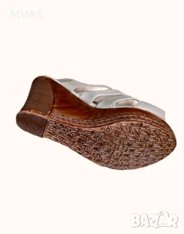 Нови дамски сандали на платформа кремави светло бежови, снимка 5 - Сандали - 49742507