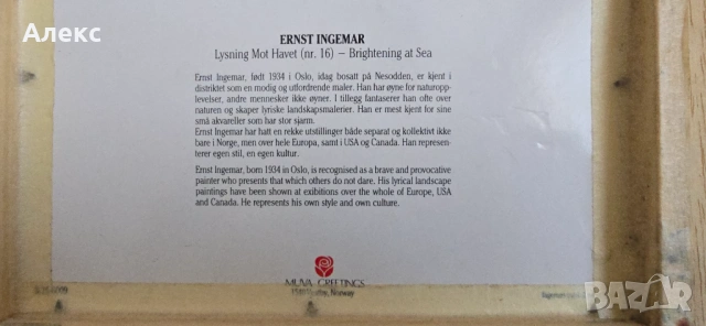 Винтидж картини Норвегия– картички в дървени рамки., снимка 6 - Картини - 53825629