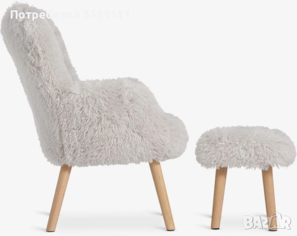 Кресло + таборетка, снимка 3 - Дивани и мека мебел - 53170128