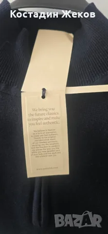 Нов със етикет. Мъжки оригинален пуловер с яка и къс цип (half-zip) на марката Polo Club. , снимка 6 - Пуловери - 56142627