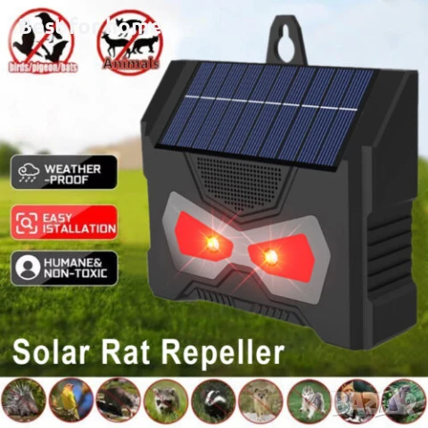 Ултразвуков, соларен, звуков репелент за контрол на вредители , снимка 2 - Други - 50502771
