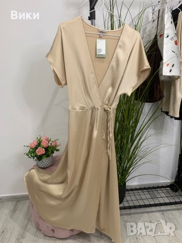 Сатенена рокля в размер S - M, снимка 8 - Рокли - 44142105