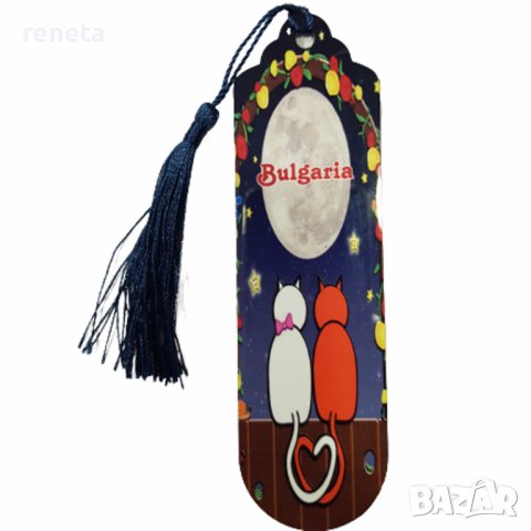 Книгоразделител  Влюбени котета, Пластмасов, Многоцветен, 13х4 см, снимка 1