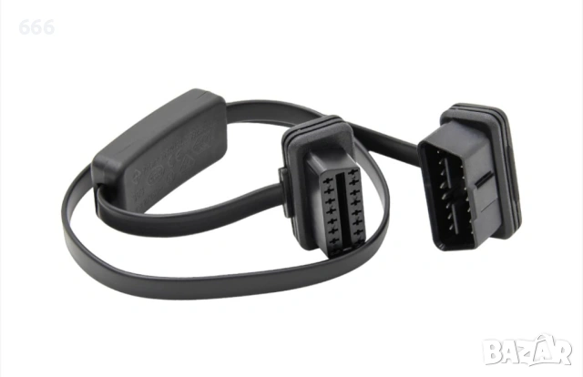 Techstar® Auto Cable Extension, OBD2, 60 cm, с бутон ON/OFF, снимка 3 - Аксесоари и консумативи - 53446321